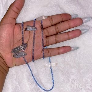 Blue & Clear Handmade Crystal Waist Bead